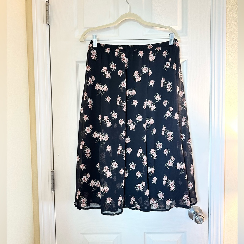 Floral Navy Skirt